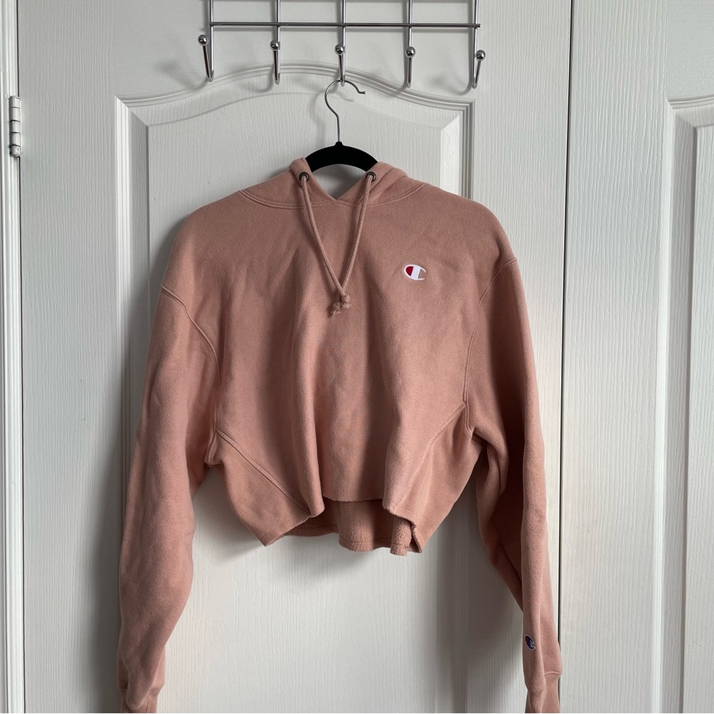 champion reverse weave cropped hoodie